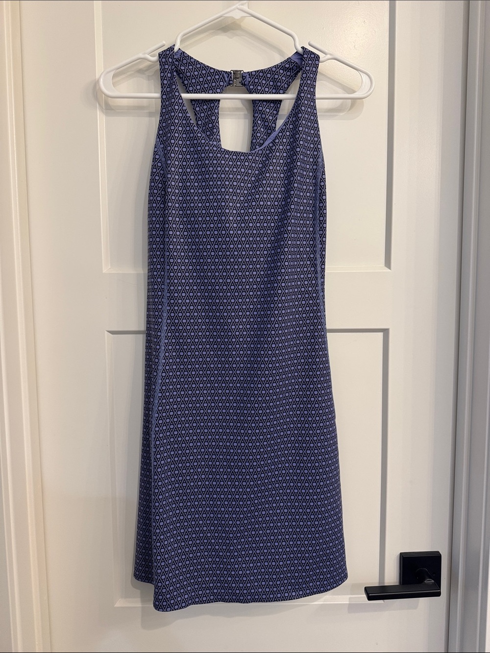 Athleta Navy Geometric Tank Mini Dress